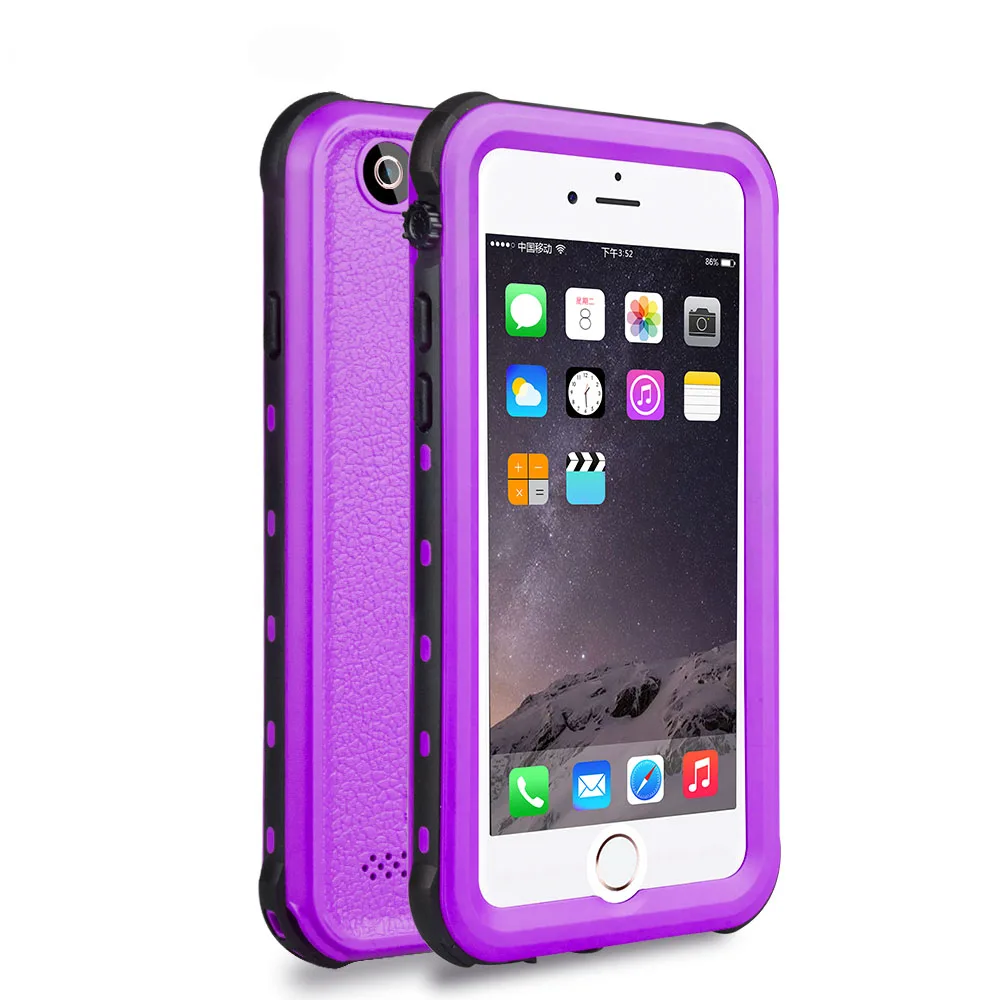 Purple Водонепроницаемый чехол для IPhone 6 Plus, SE, 5S, 5g,, RedPepper, Dot, серия IP68, для дайвинга, под водой, PC, TPU, чехол для IPhone 7, 8 Plus - Цвет: Purple