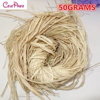 50glot natural raffia straw rope for diy crafts wedding invitaiton gift packing party decoration flower baking wrapping suplies
