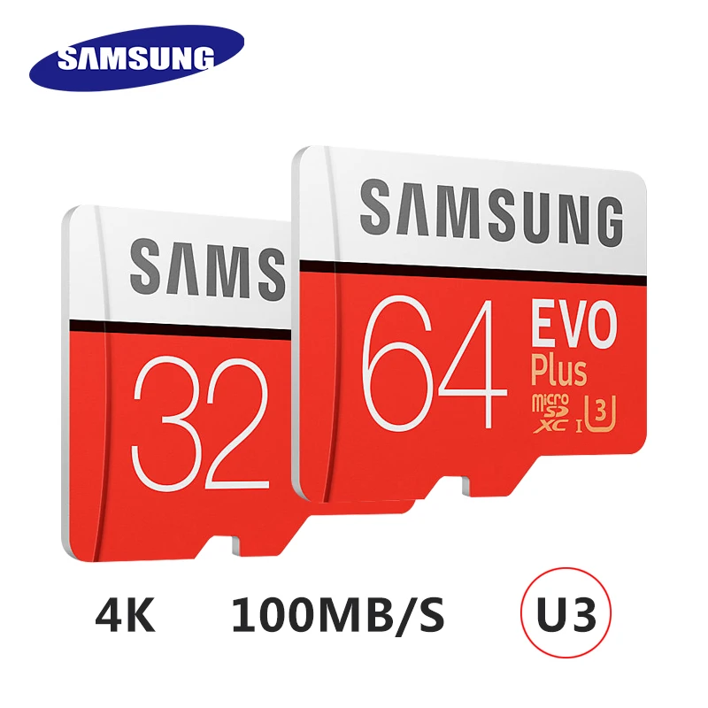 Высокоскоростная карта памяти SAMSUNG EVO Plus класса 10 U1 U3 micro sd 32 Гб 64 128 ГБ 256 de memoria TF