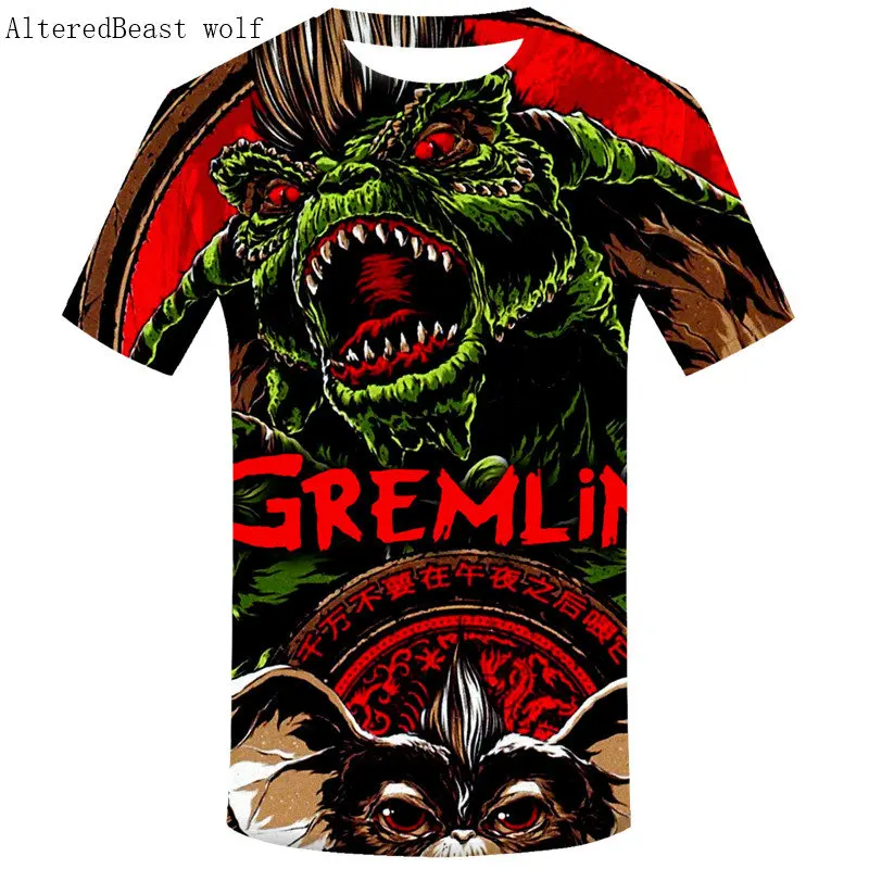 Футболка с принтом Gremlins, Мужская 3D футболка с коротким рукавом, Мужская футболка с воротником, harajuku, модная футболка, базовая Повседневная рубашка, Homme - Цвет: DMY510