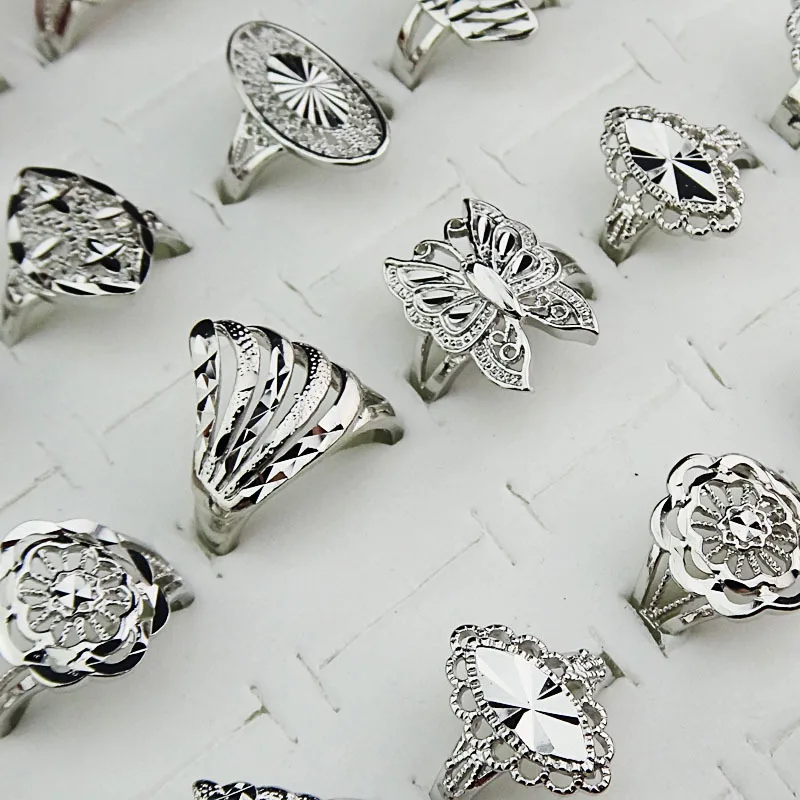 Высококлассные винтажные кольца из белого золота 18 карат для женщин и мужчин в