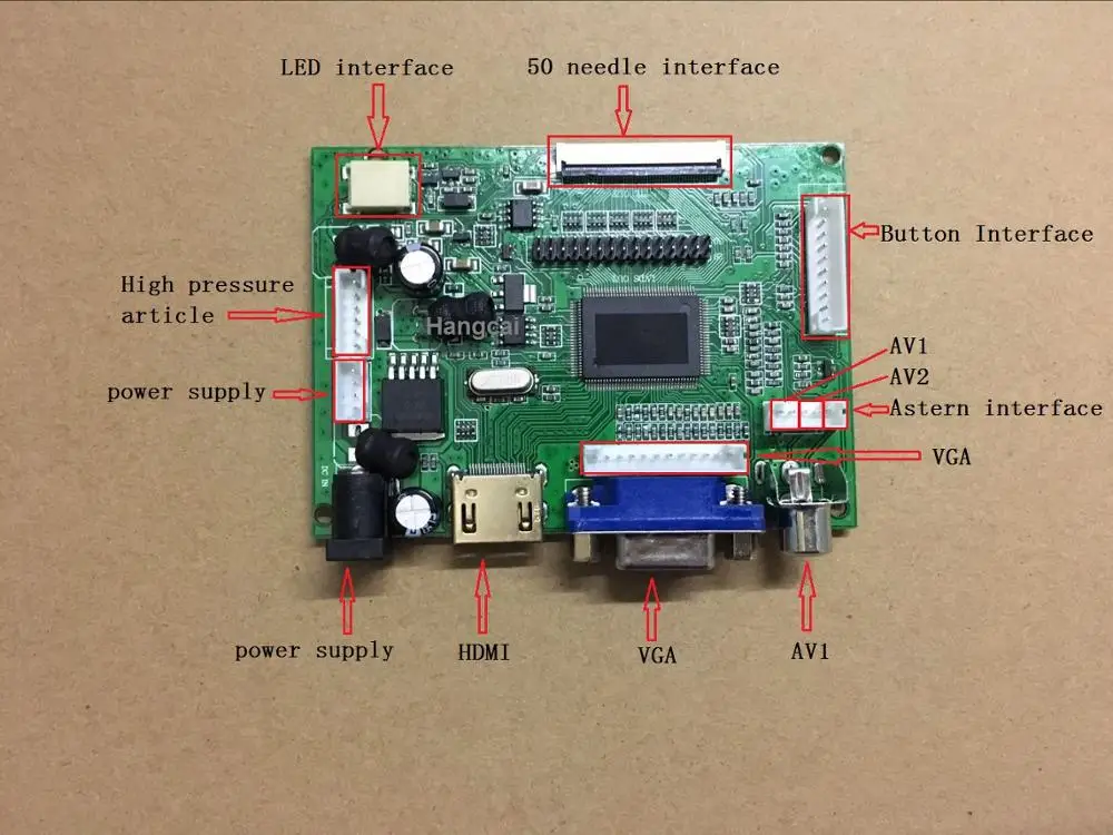 Плата привода управления HDMI/VGA/AV подходит для 8 дюймового ЖК экрана HJ080IA 01E he080ia 01d с