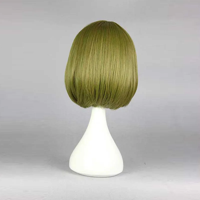 MCOSER 35 см короткий парик-016 темно-зеленый кудрявый прямой парик для косплея высокотемпературные волокна волос WIG-560E