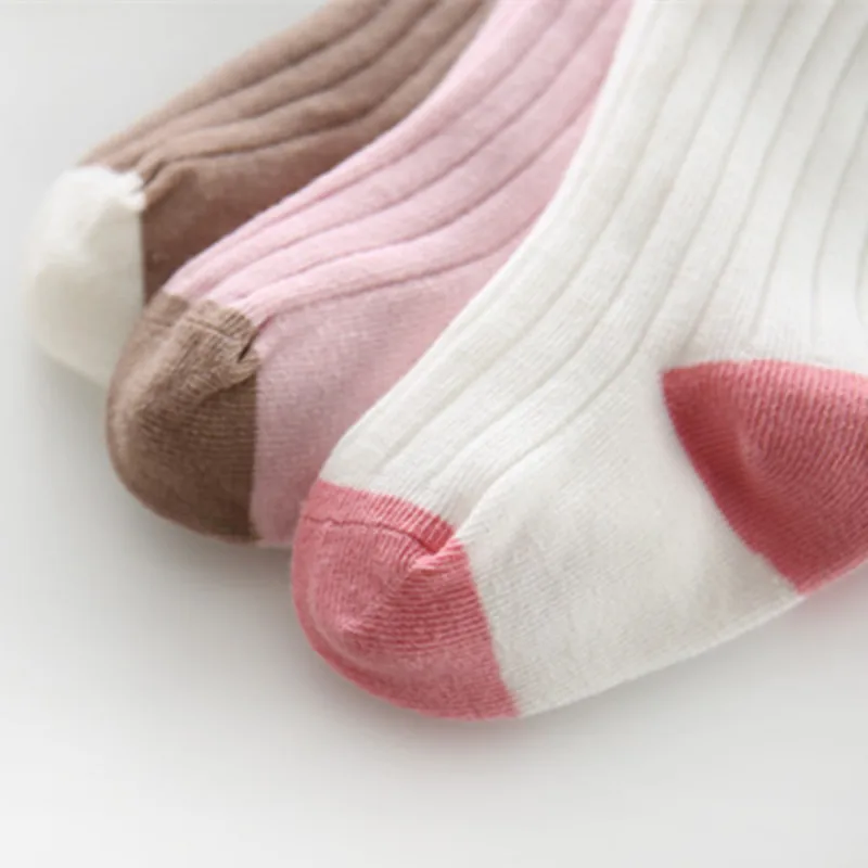 Теплые мягкие хлопковые однотонные милые леггинсы для новорожденных девочек