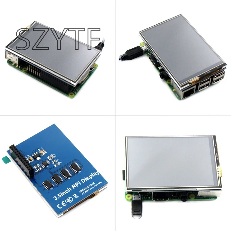 3 5 дюймовый резистивный сенсорный ЖК-дисплей для модели raspberry pi B + или 2 |