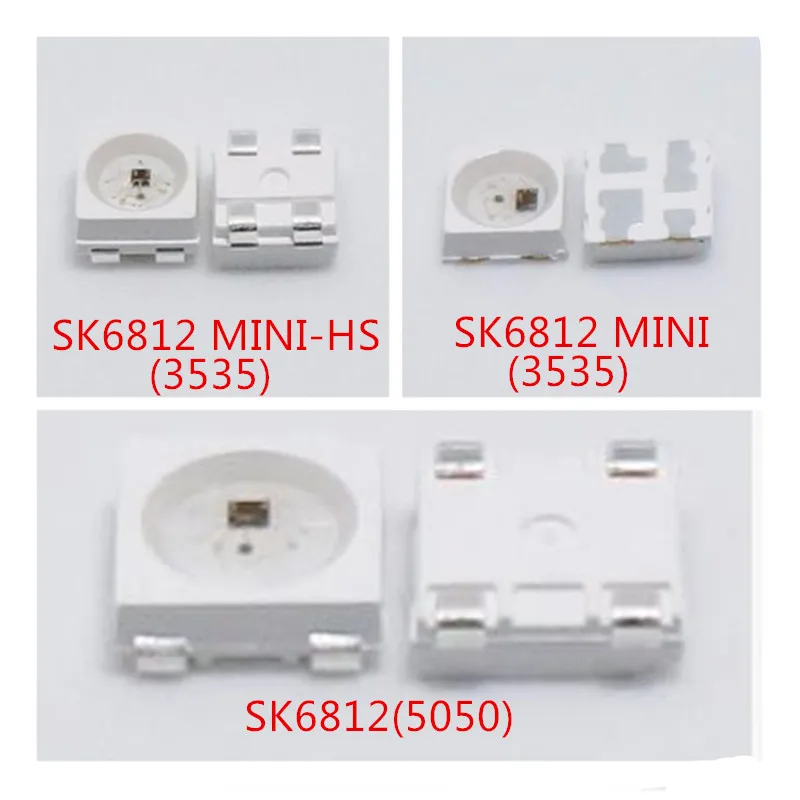 Светодиодный чип SK6812 100 ~ 1500 шт. 5050/3535 SMD (аналогичный WS2812B) индивидуально