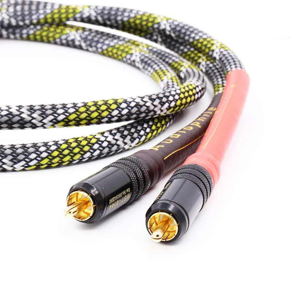 Hi-Fi RCA соединительный кабель 2RCA штекер-штекер аудиокабель с позолоченным