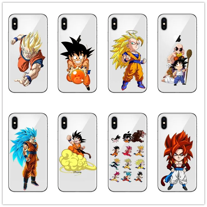 Жёсткий Прозрачный чехол для телефона из поликарбоната Dragon Ball Z Goku iPhone 8 5s SE 6 6s 7 7Plus