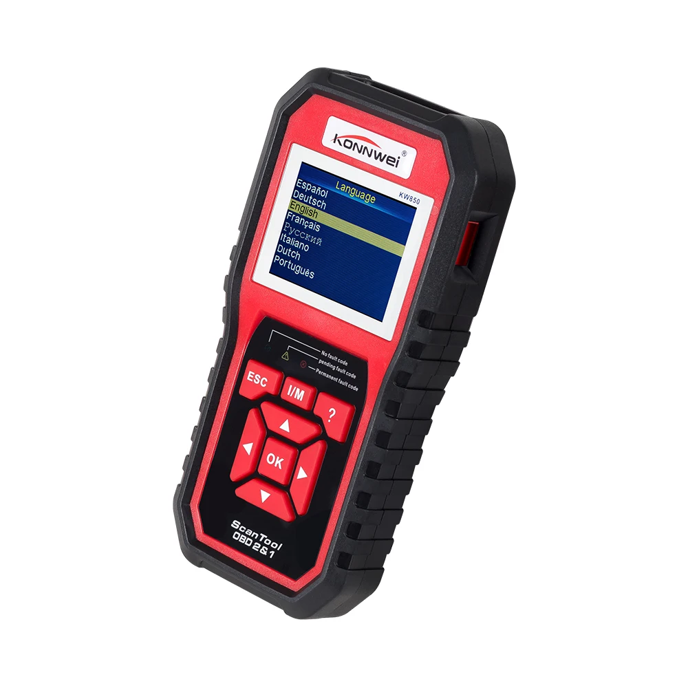 KONNWEI KW850 полная функция OBD2 многоязычный автоматический диагностический инструмент OBD II считыватель кода неисправности двигателя как AL519 NT301 Автомобильный сканер