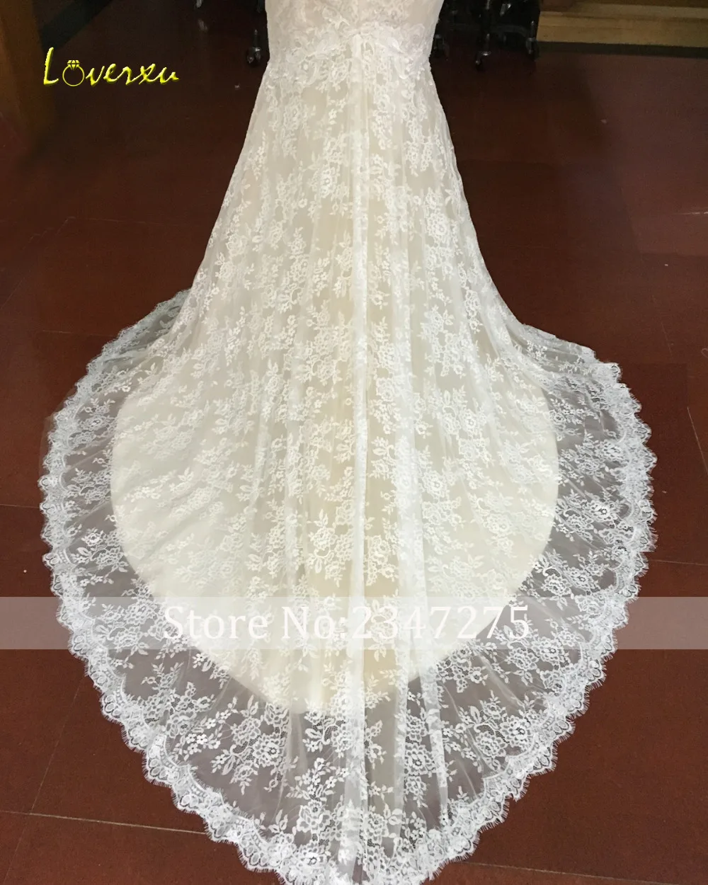 Loverxu Vestido De Noiva Sexy Глубокий V средства ухода за кожей шеи кружево Русалка Свадебные