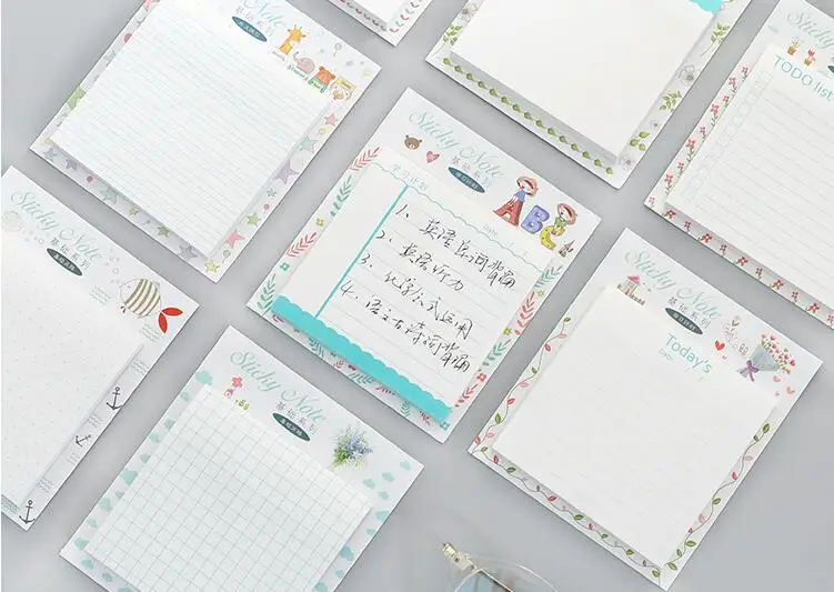 

New simple daily plan Sticky Notes Memo Pads planer stickers Paper Notepad Stationery Papeleria School Supplies notes