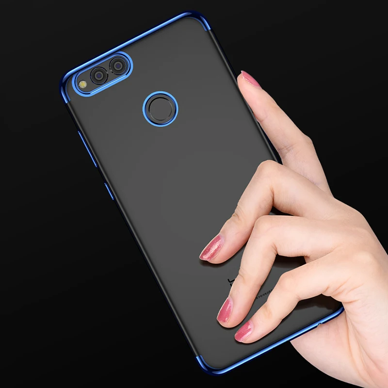 Чехол MUCHI для Huawei Y7 Prime 2018 роскошный мягкий прозрачный чехол с лазерным покрытием