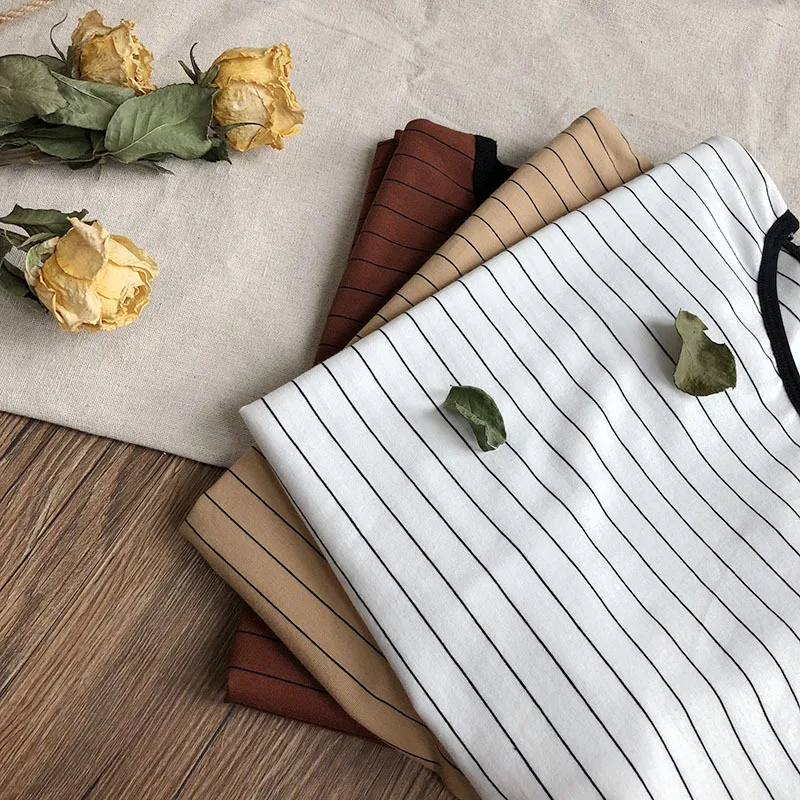 Oversize футболки в полоску Для женщин летние модные свободные с рукавами летучая