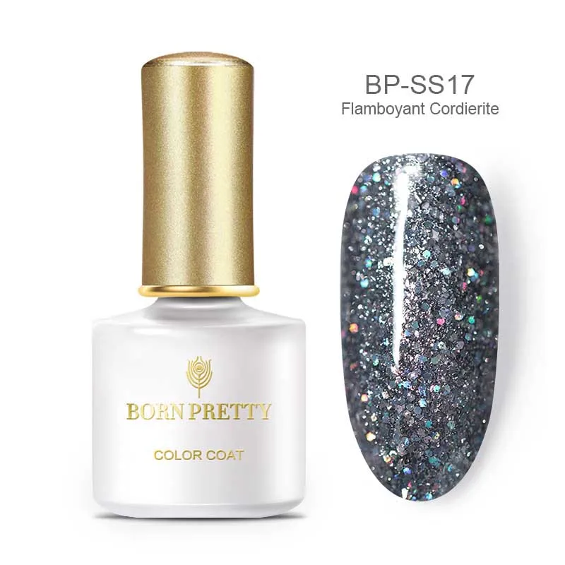 BP-SS17 BORN PRETTY, 6 мл, чистый цветной гель для ногтей, лак, серый, синий цвета, замачиваемый, УФ светодиодный, Полупостоянный Гибридный Гель для дизайна ногтей - Цвет: BP-SS17