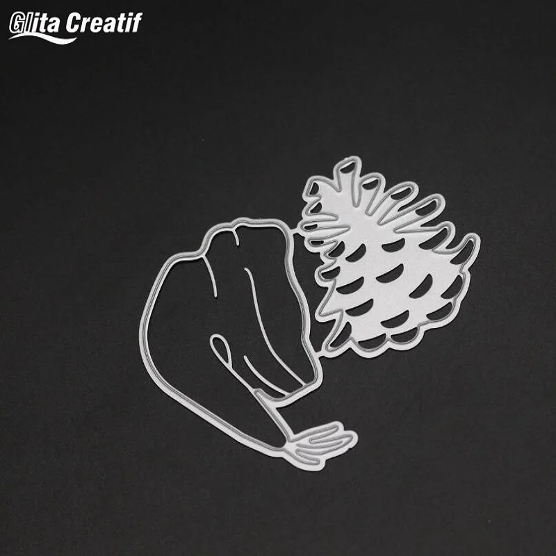 Glita creatif hat pine nut Background Metal Cutting Dies Decorative Scrapbooking Craft Die Cut Embossing Paper Cards Stencil | Дом и сад