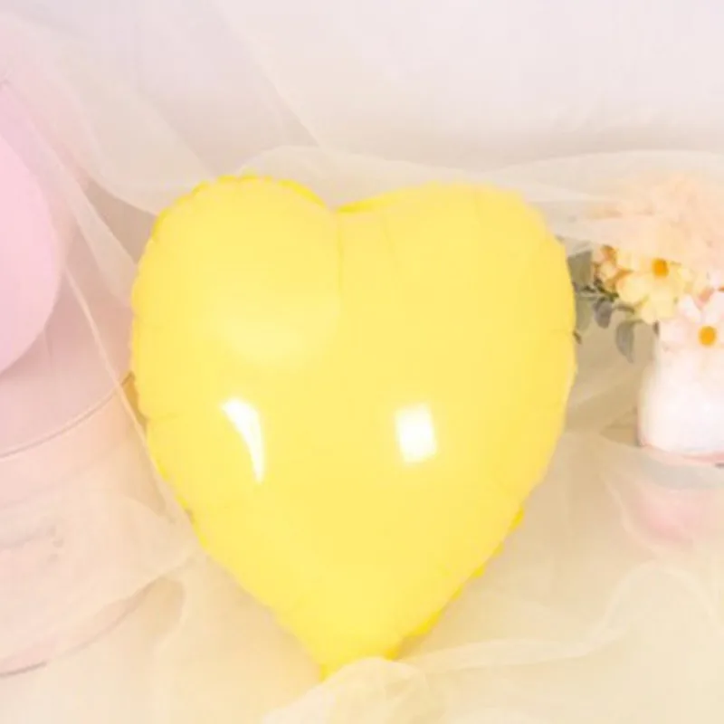 1 шт. 18 дюймов в форме сердца шар из фольги звезды цвет макарон Гелиевый для