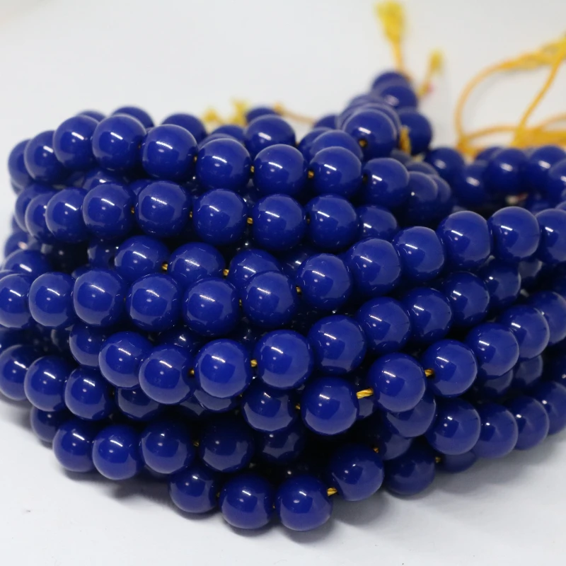 Круглые бусины-разделители темно-синего цвета 5 мм 6 8 10 для изготовления ожерелий