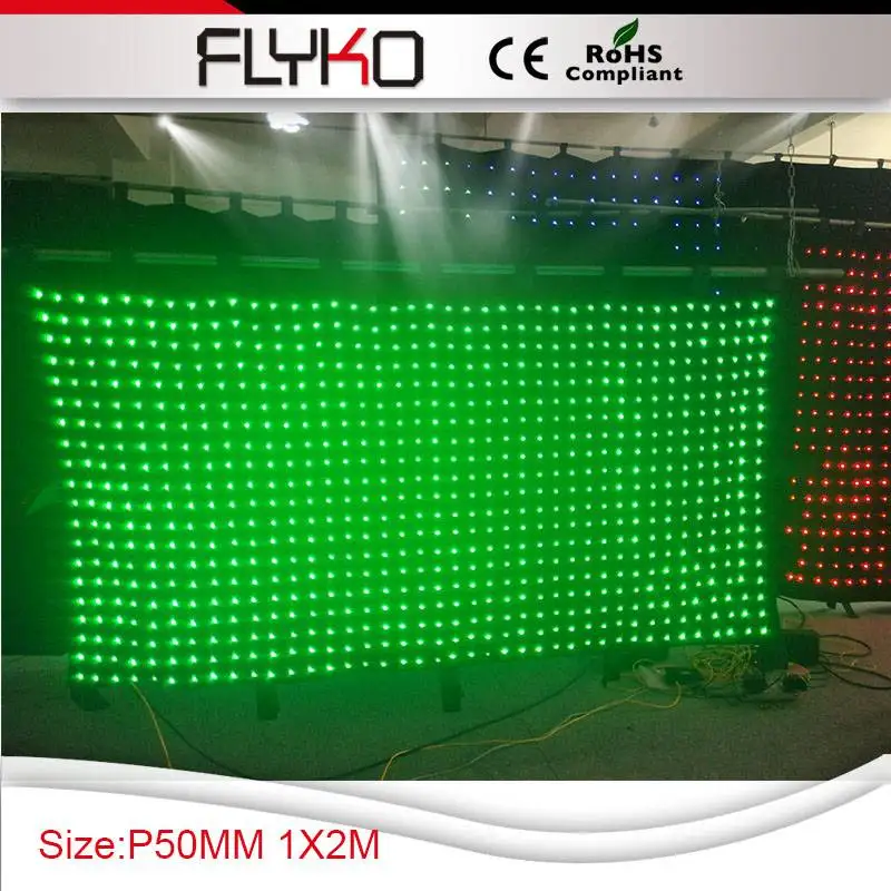 

Free shipping P50MM high definition led video fabric curtain
