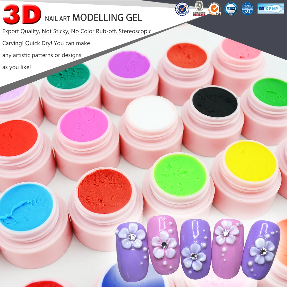 GDCOCO дизайн ногтей 3D УФ/светодиодный цветной УФ-гель для ногтей DIY Красота ногтей Пластилин скульптура для моделирования и резьбы гель