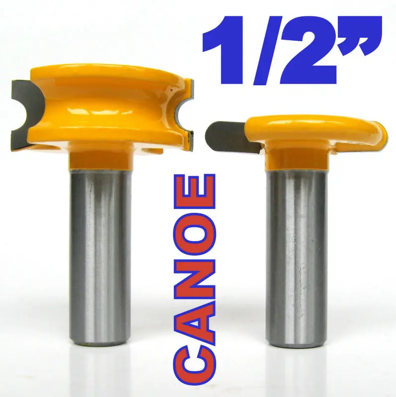 2 шт 1/2 &quotSH 1/4&quot Dia. Флейта Canoe и бусина фрезы для дерева резак деревообработки