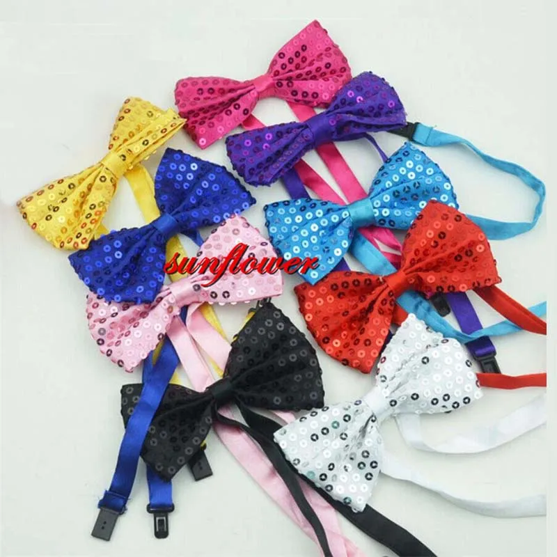 Sequin Bow Tie Neckwear Adjustable Unisex For Kids Adults Fancy Dress Costume Props Dance Party Halloween Christmas|costume tie|tie for kidstie bow