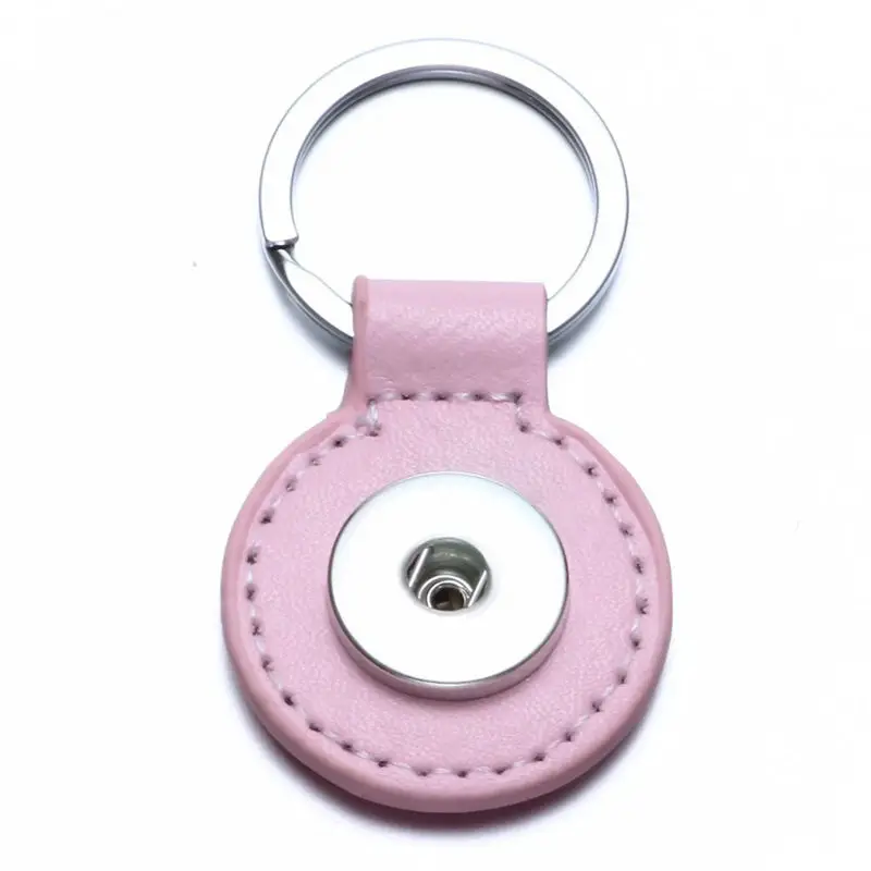 Пустые кожаные брелки для сублимации круглые термопечати ювелирные изделия