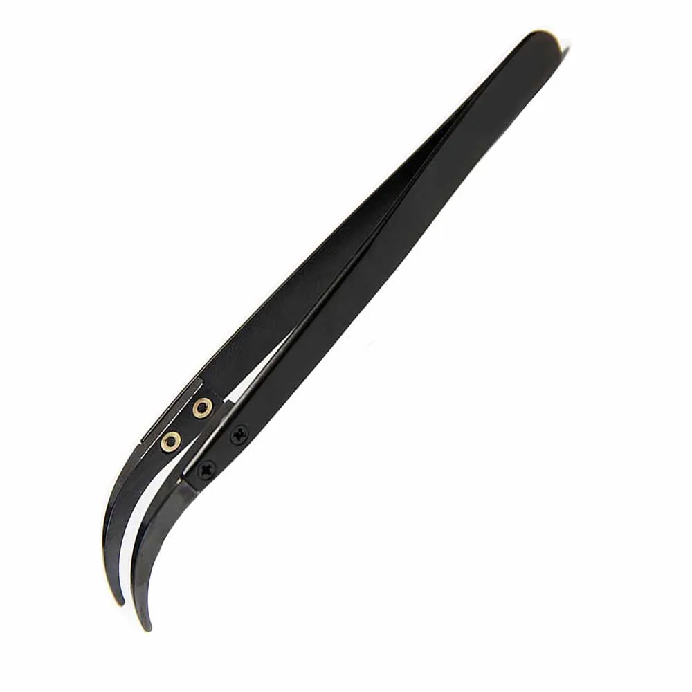 Антистатические керамические Tweezers электронная сигарета промышленные керамические пинцеты с изолированным острым прямым изогнутым наконечником - Тип головки пинцета: V