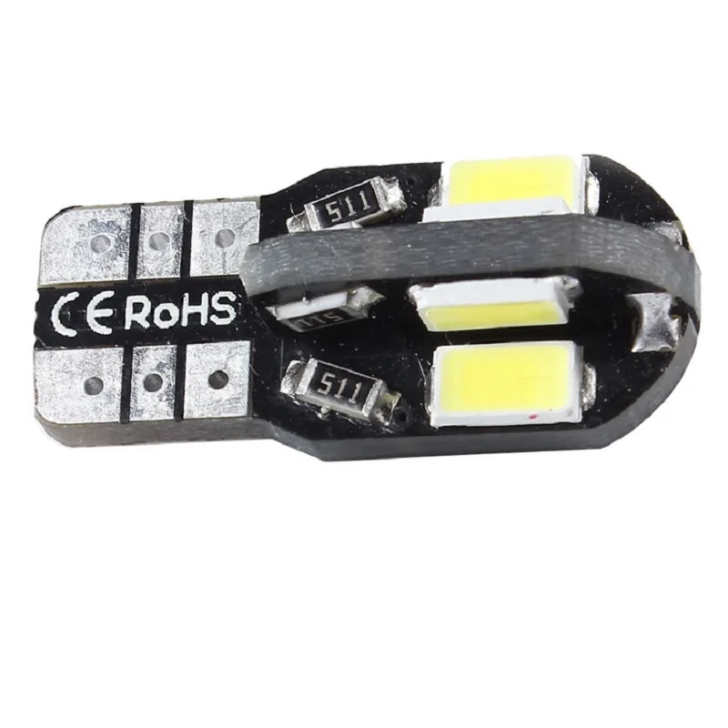 10 шт. T10 168 192 W5W 8 SMD 5730 LED CANBUS без OBC ошибок габаритный автомобильный фонарь лампы для