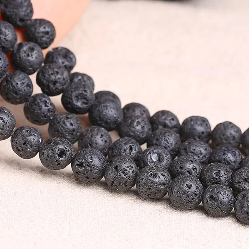 Натуральные камни вулканическая лава свободные бусины Lavas камень 4 6 8 10 12 мм