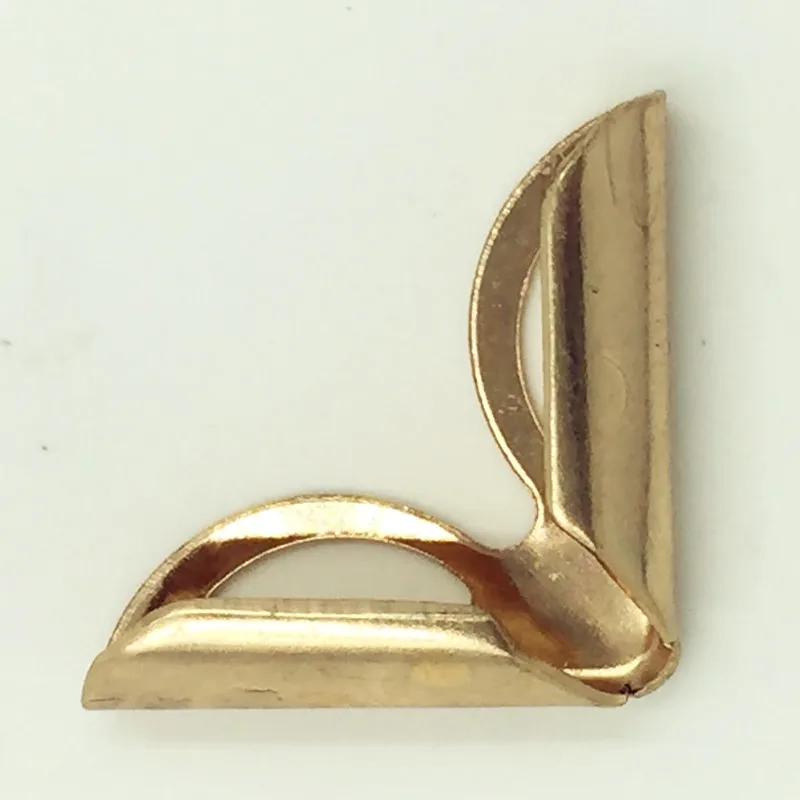 Шт. 100 шт. розовое золото полые книга меню альбомы папки угол металлические углы