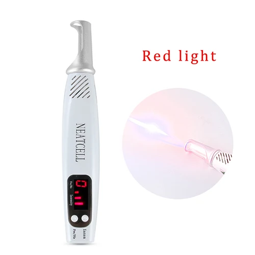 Red light AU plug Лазерная пикосекундная ручка Konmison, удаление веснушек, татуировок, моль, темное пятно, пигмент для бровей, лазерная машина для лечения акне, уход за кожей - Цвет: Red light AU plug
