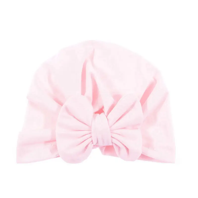 Bnaturalwell Baby girls turban hat with bow Turbans for Infant toddler Topknot beanie shower gift stretchy H113S | Детская одежда и
