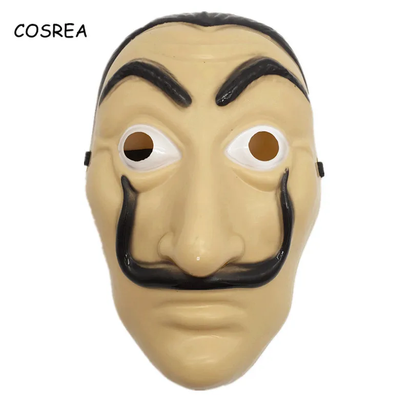 COSREA Salvador Dali карнавальный костюм ла Каса де Papel необычный красный комбинезон маска