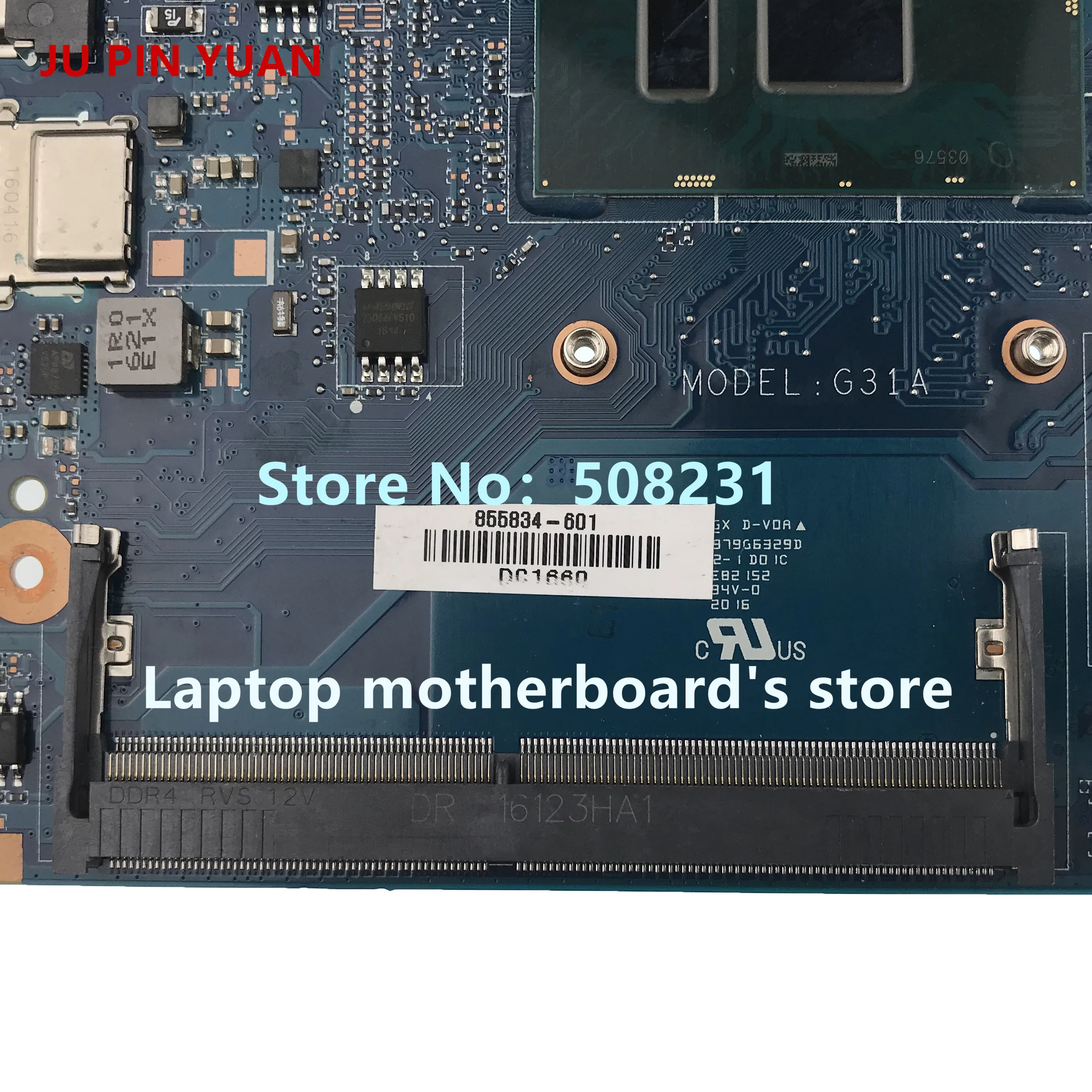 JU PIN Юань 601-903241 448.08J04.0011 для hp Pavilion x360 Кабриолет 13-u Материнская плата ноутбука PentN3710 полностью протестирована