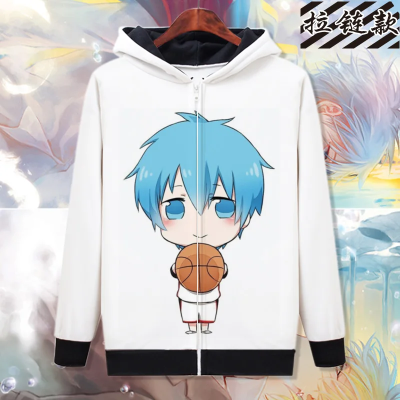 Высокое качество Q унисекс Аниме Kuroko no Basket хлопок Повседневное с капюшоном