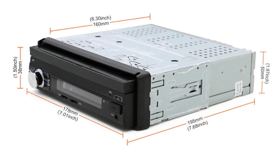 Eunavi 2G ram одиночный 1 Din " Android 8,1 автомобильный dvd-плеер gps Радио стерео Универсальный 1024*600 Hd головное устройство с Wifi сенсорным экраном