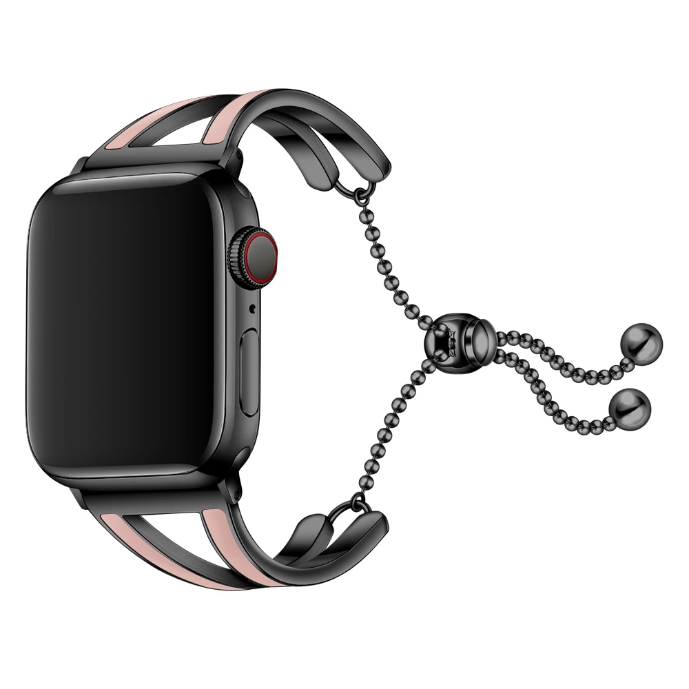 Роскошный ремешок из нержавеющей стали для наручных часов Iwatch Series 4 3 2 1 Женский