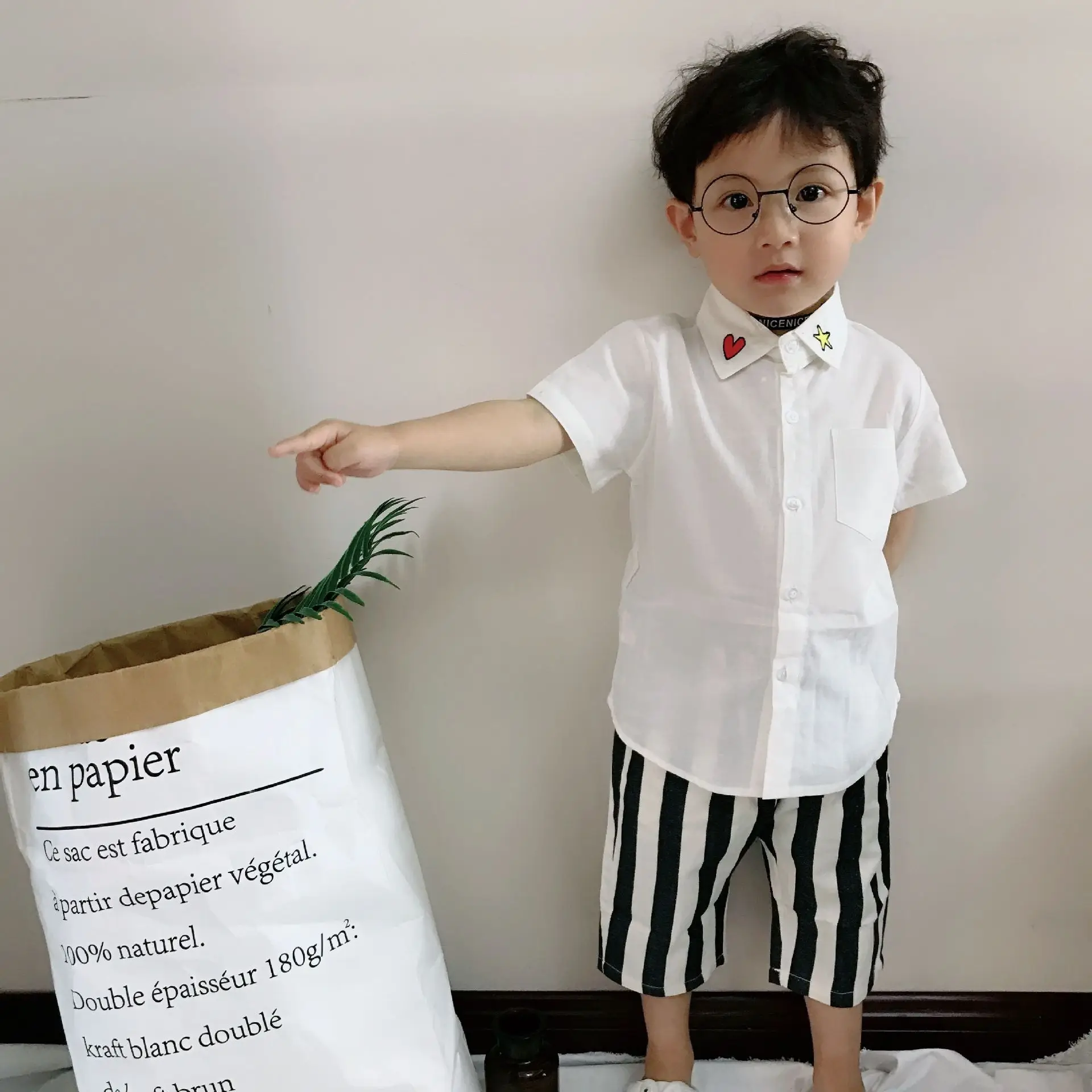 Детская одежда летние рубашки для мальчиков новинка 2018 повседневные с короткими