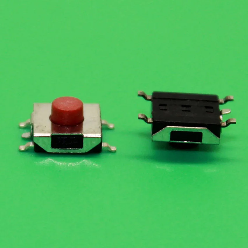 100 шт./лот 5 контактный SMD 6x6x3 7 6*6*3 мм Красный кнопочный переключатель