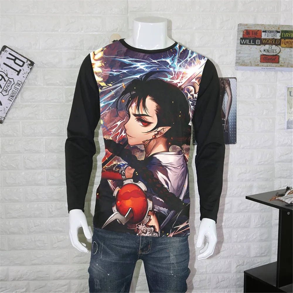 Костюм для косплея аниме унисекс Топы футболки Inuyasha футболка Sesshoumaru с коротким