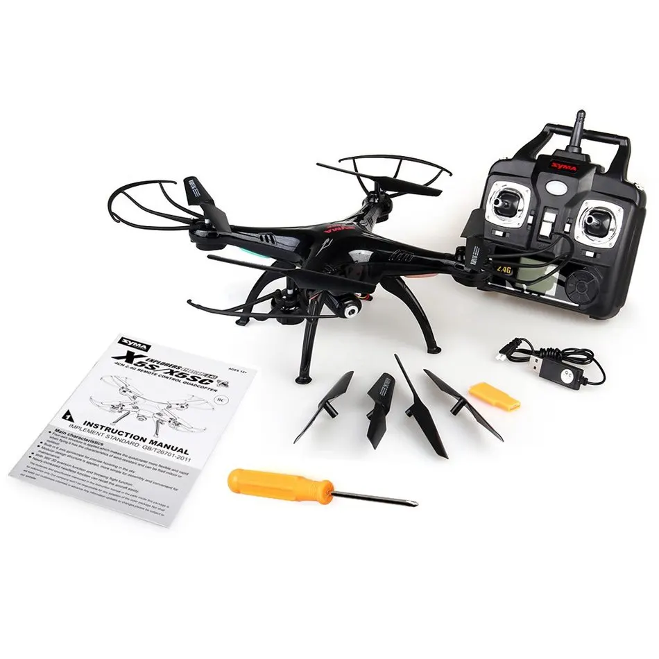 New Syma X5SC Version - 1 Falcon 4CH 2.4GHz 6 Axis RC Quadcopter with HD Camera 360 Degree Eversion | Игрушки и хобби