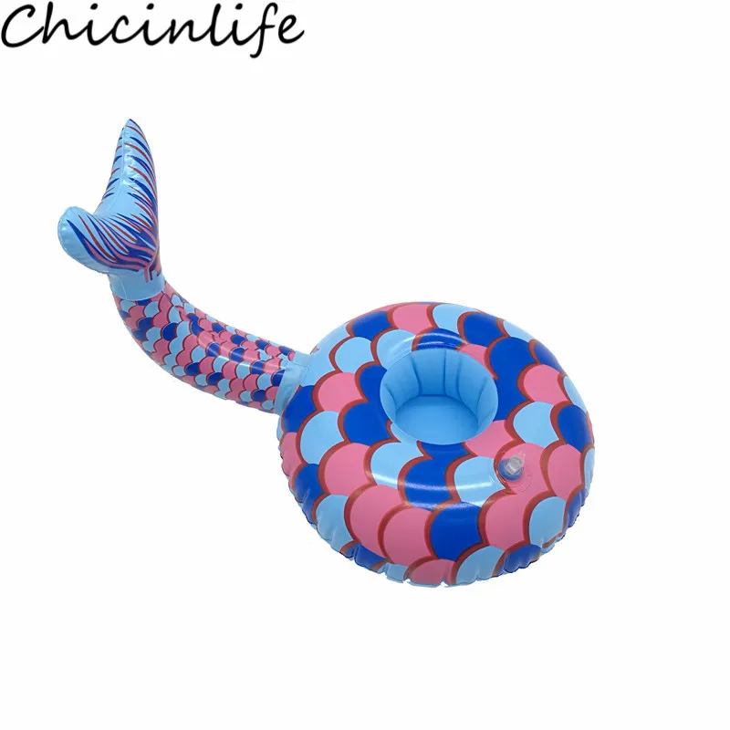 Chicinlife 1 шт мини хвост русалки надувной держатель для напитков открытый