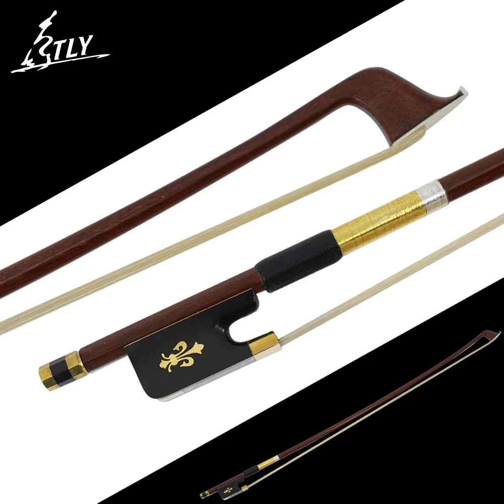 

Factory Store Greenheart Cello Bow 4/4 Horsehair Violoncello Cello Accessories Orchid Carved Ebony Frog w/ Colored Shell