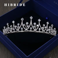hibride luxury cubic zirconia hair accessories women wedding tiaras and crown engagement gifts fashion jewelry c 08