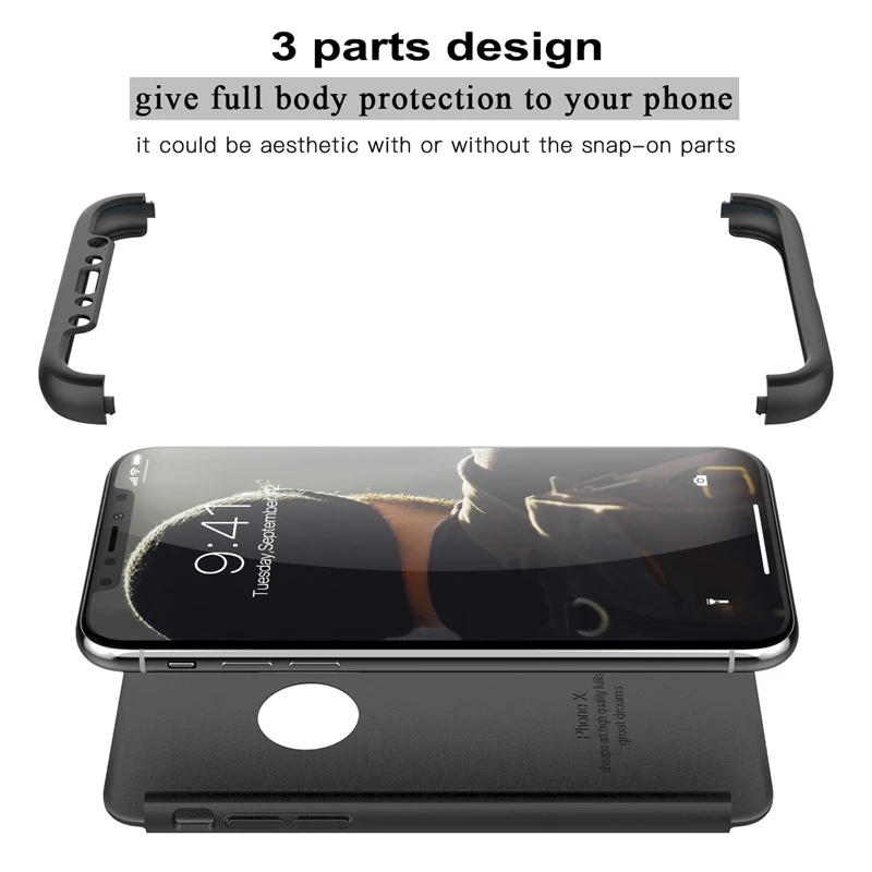 Роскошный Жесткий Чехол для iphone 5 5s SE 6 6s 7 7P 8 plus X 360 ультратонкий ударопрочный