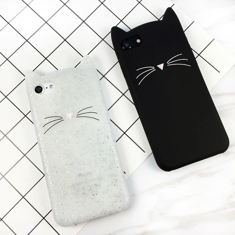 Милые 3D мультфильм борода кошка Китти блеск телефон чехол для OnePlus 5 т 1+ 5 3 3 т 1+ 3 Т Мягкий силиконовый чехол Fundas Coque для OnePlus 6