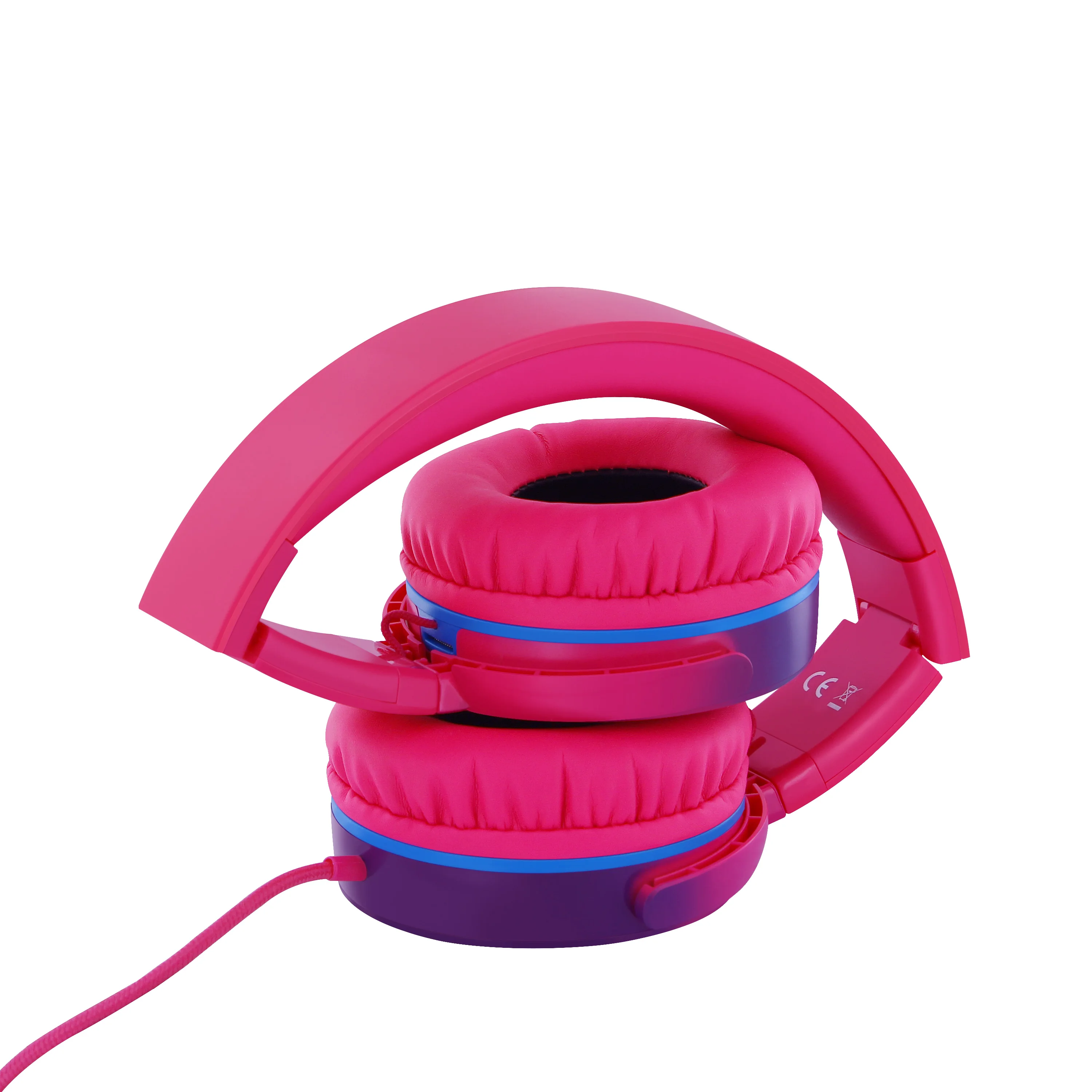 Портативные складные растягивающиеся стереонаушники ROCKPAPA проводные детские