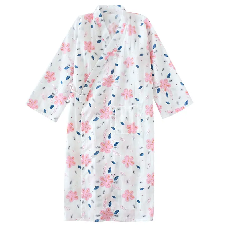 Халат женский из 100% хлопка с длинным рукавом | Женская одежда