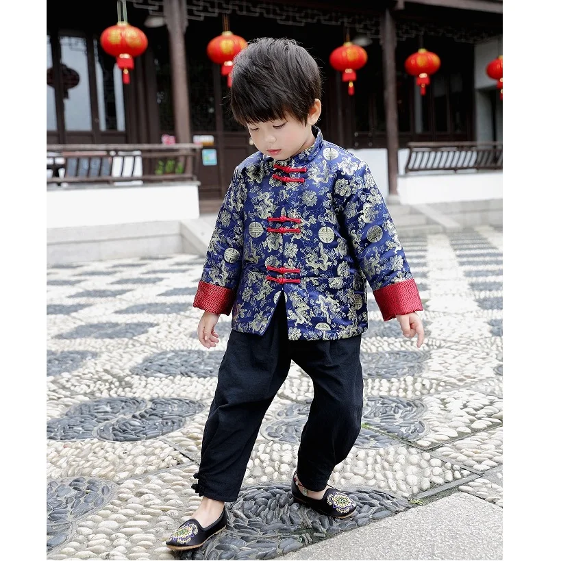 Chinese Spring Festival Children Coat Boys Clothes Dragon Party Costumes Baby Jackets Kids Outfits Outerwear China Dress |