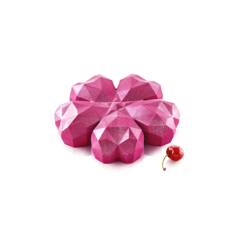 

1PC Diamond Heart Flower Shape Mousse Dessert Silicone Cake Mold For Baking Decorating Tools DIY Bakware Moulds